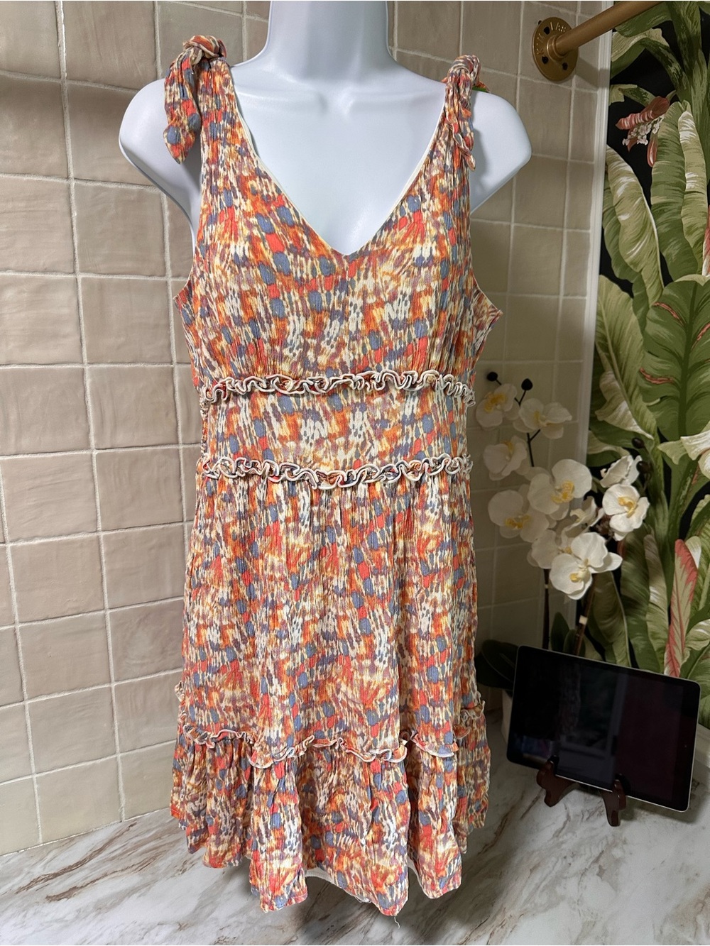 Gypsies & Moondust boho-style mini dress. Size S